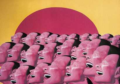 岳敏君 2000年作 太阳